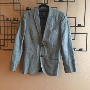 H&M 36R Grey Blazer with Elbow Patches